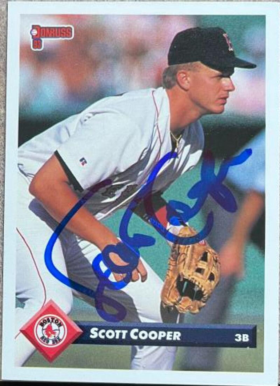 Scott Cooper Signed 1993 Donruss Baseball Card - Boston Red Sox