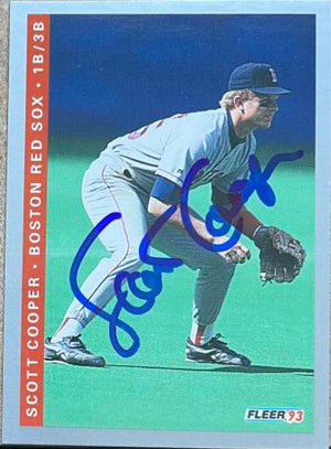 Scott Cooper Signed 1993 Fleer Baseball Card - Boston Red Sox