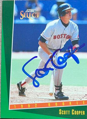 Scott Cooper Signed 1993 Score Select Baseball Card - Boston Red Sox