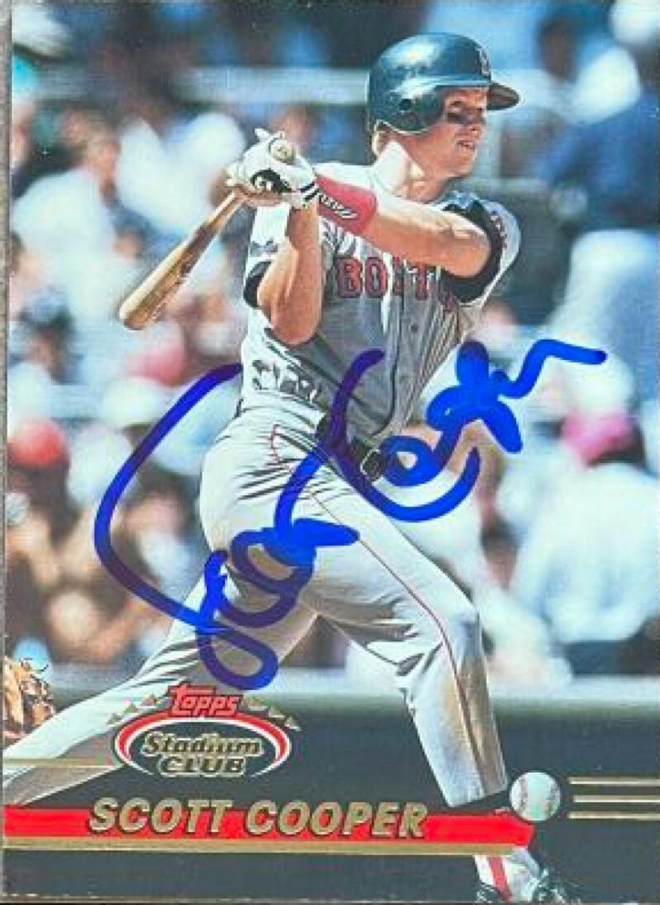 Scott Cooper Signed 1993 Stadium Club Baseball Card - Boston Red Sox