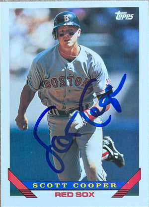 Scott Cooper Signed 1993 Topps Baseball Card - Boston Red Sox