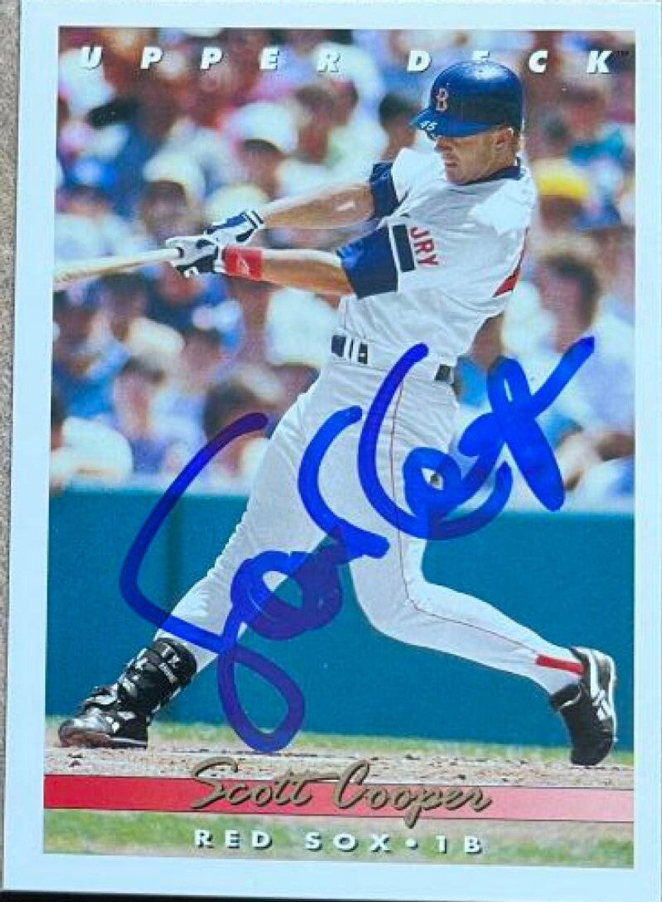 Scott Cooper Signed 1993 Upper Deck Baseball Card - Boston Red Sox