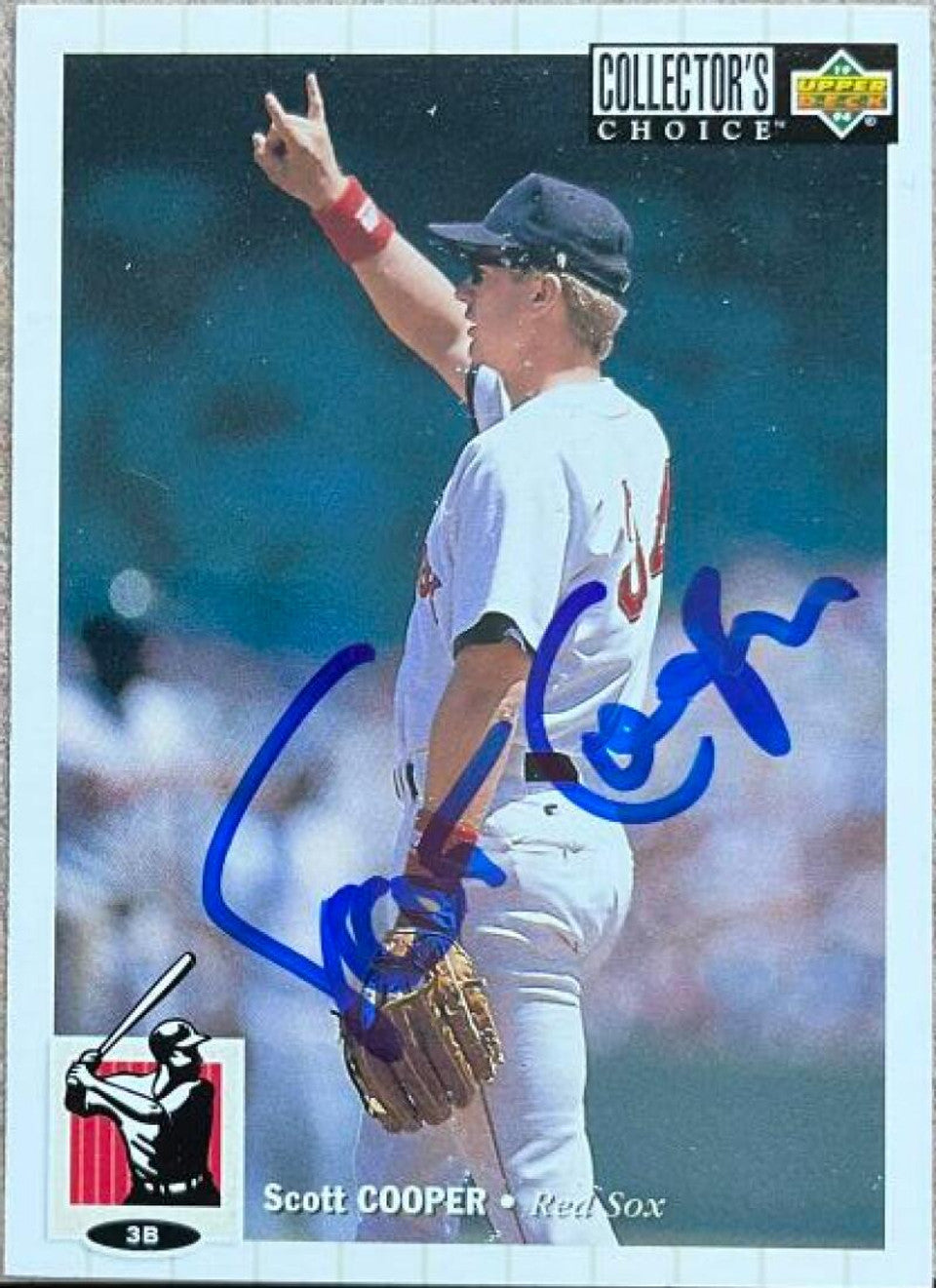 Scott Cooper Signed 1994 Collector's Choice Baseball Card - Boston Red Sox