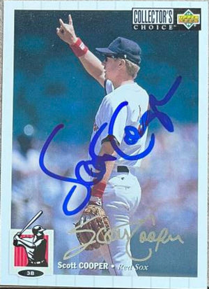 Scott Cooper Signed 1994 Collector's Choice Silver Signature Baseball Card - Boston Red Sox