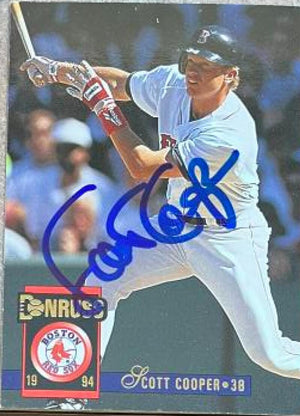 Scott Cooper Signed 1994 Donruss Baseball Card - Boston Red Sox