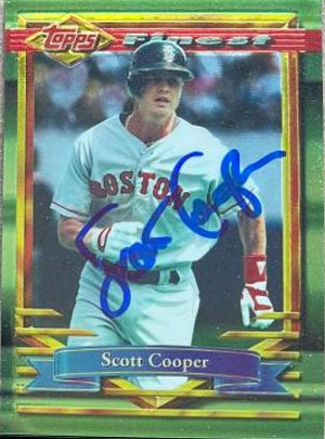 Scott Cooper Signed 1994 Topps Finest Baseball Card - Boston Red Sox