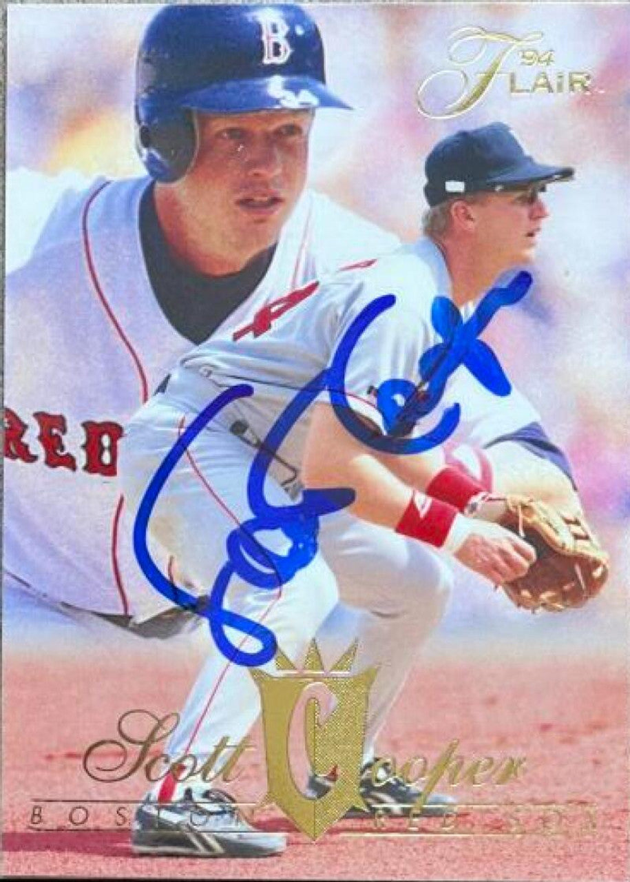 Scott Cooper Signed 1994 Flair Baseball Card - Boston Red Sox