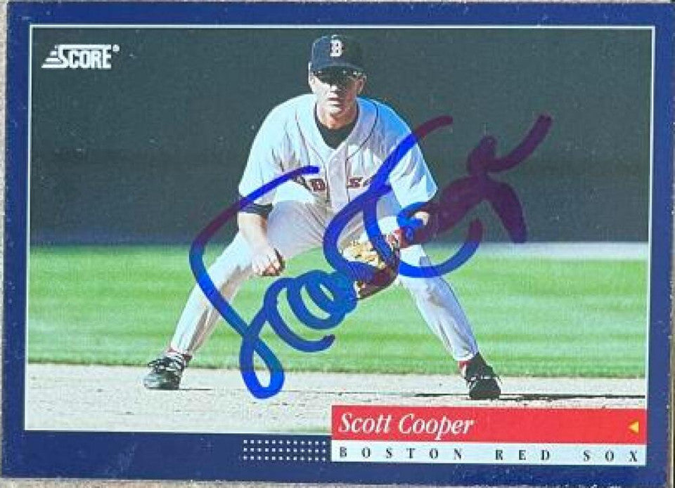 Scott Cooper Signed 1994 Score Baseball Card - Boston Red Sox