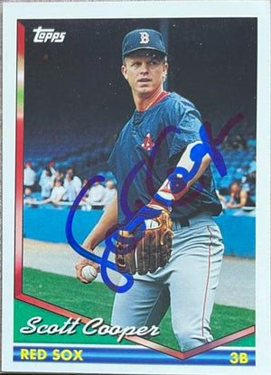 Scott Cooper Signed 1994 Topps Baseball Card - Boston Red Sox