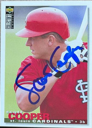 Scott Cooper Signed 1995 Collector's Choice Baseball Card - St Louis Cardinals