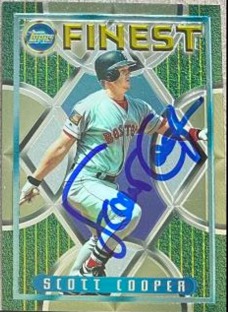 Scott Cooper Signed 1995 Topps Finest Baseball Card - Boston Red Sox