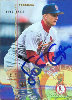 Scott Cooper Signed 1995 Fleer Update Baseball Card - St Louis Cardinals