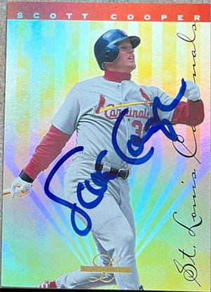 Scott Cooper Signed 1995 Leaf Limited Baseball Card - St Louis Cardinals