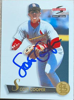 Scott Cooper Signed 1995 Score Summit Baseball Card - St Louis Cardinals