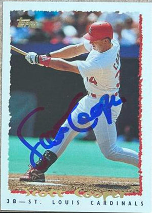 Scott Cooper Signed 1995 Topps Traded & Rookies Baseball Card - St Louis Cardinals