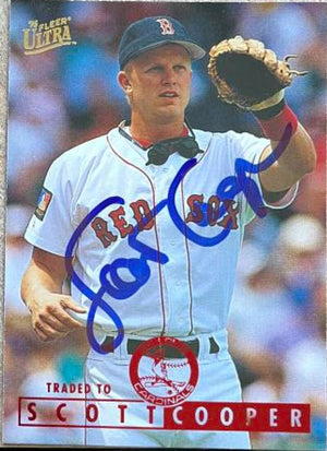 Scott Cooper Signed 1995 Fleer Ultra Baseball Card - Boston Red Sox