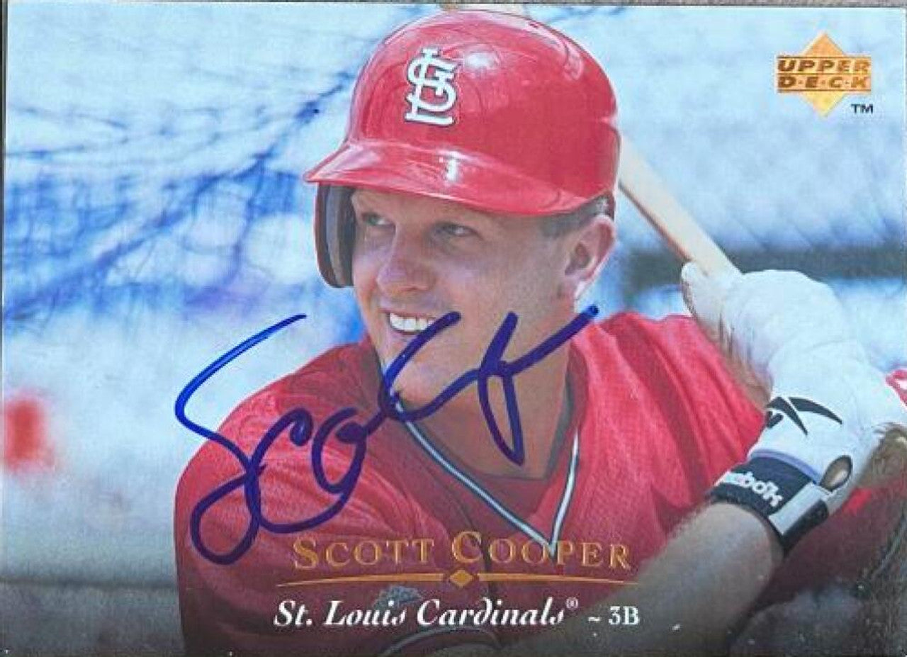 Scott Cooper Signed 1995 Upper Deck Baseball Card - St Louis Cardinals