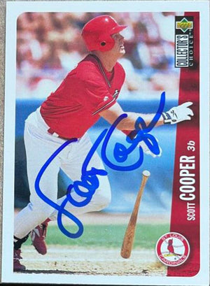 Scott Cooper Signed 1996 Collector's Choice Baseball Card - St Louis Cardinals