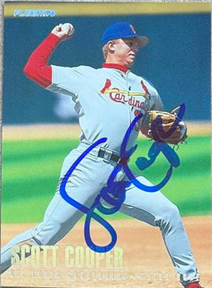 Scott Cooper Signed 1996 Fleer Tiffany Baseball Card - St Louis Cardinals