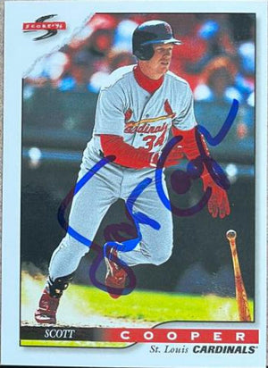 Scott Cooper Signed 1996 Score Baseball Card - St Louis Cardinals