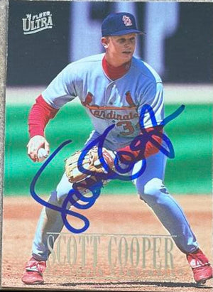 Scott Cooper Signed 1996 Fleer Ultra Baseball Card - St Louis Cardinals