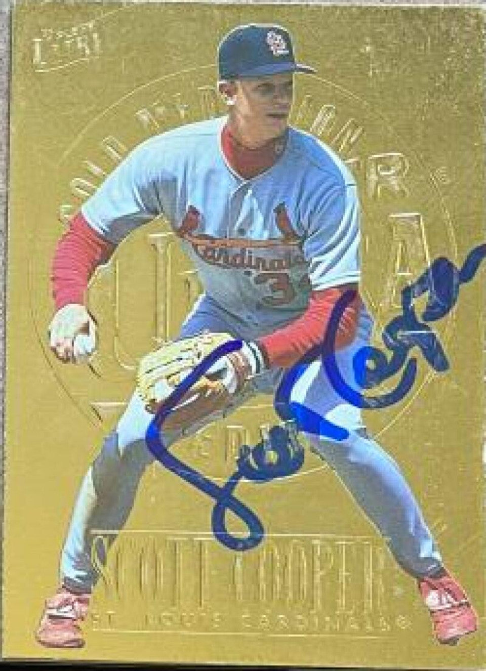 Scott Cooper Signed 1996 Fleer Ultra Gold Medallion Baseball Card - St Louis Cardinals