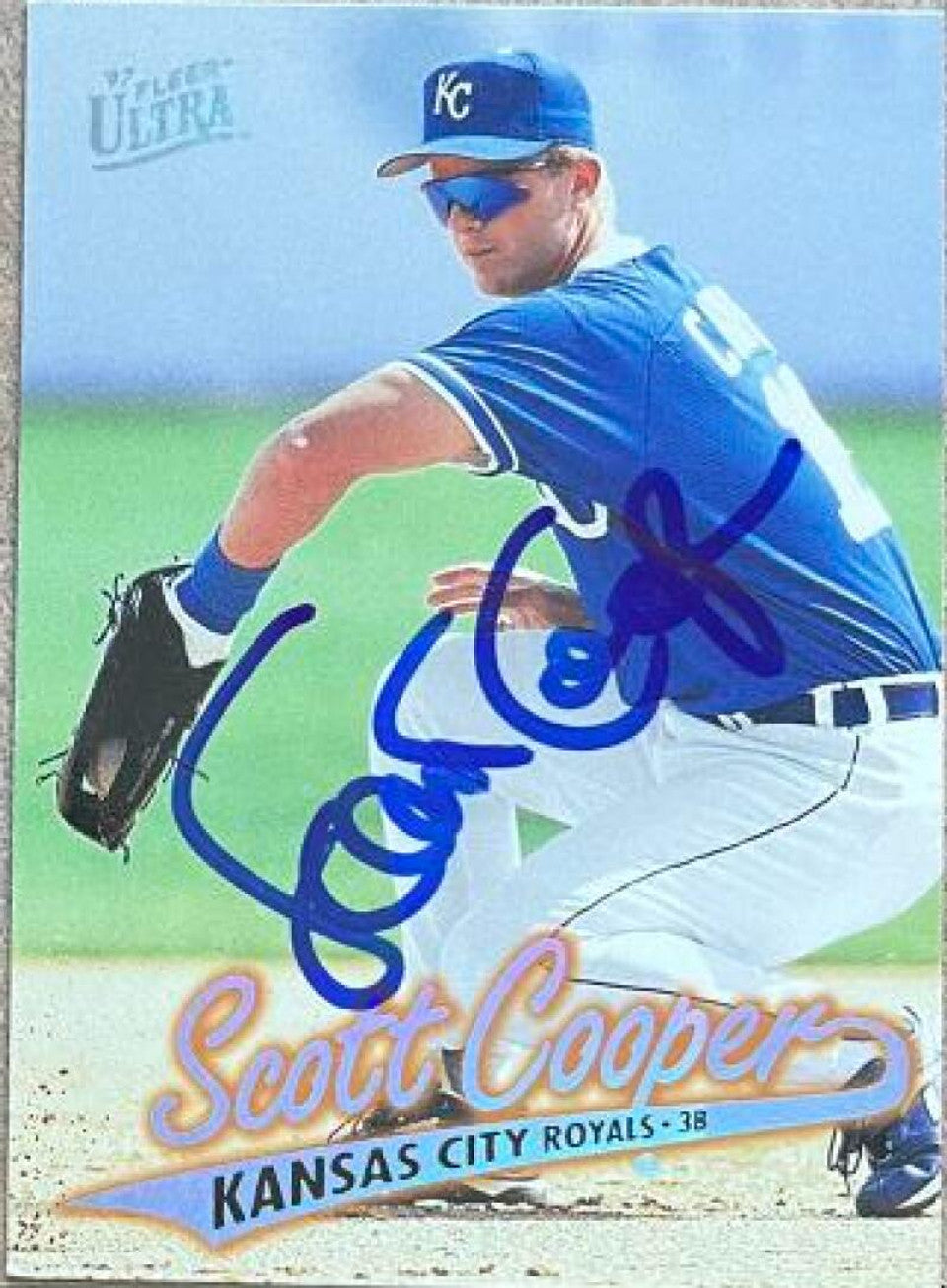 Scott Cooper Signed 1997 Fleer Ultra Baseball Card - Kansas City Royals