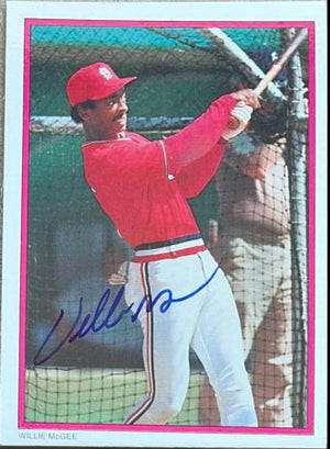 Willie McGee Signed 1988 Topps All-Star Set Baseball Card - St Louis Cardinals