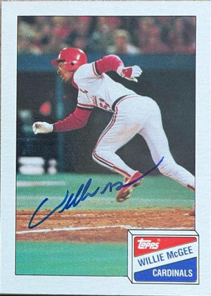 Willie McGee Signed 1988 Topps Bazooka Baseball Card - St Louis Cardinals