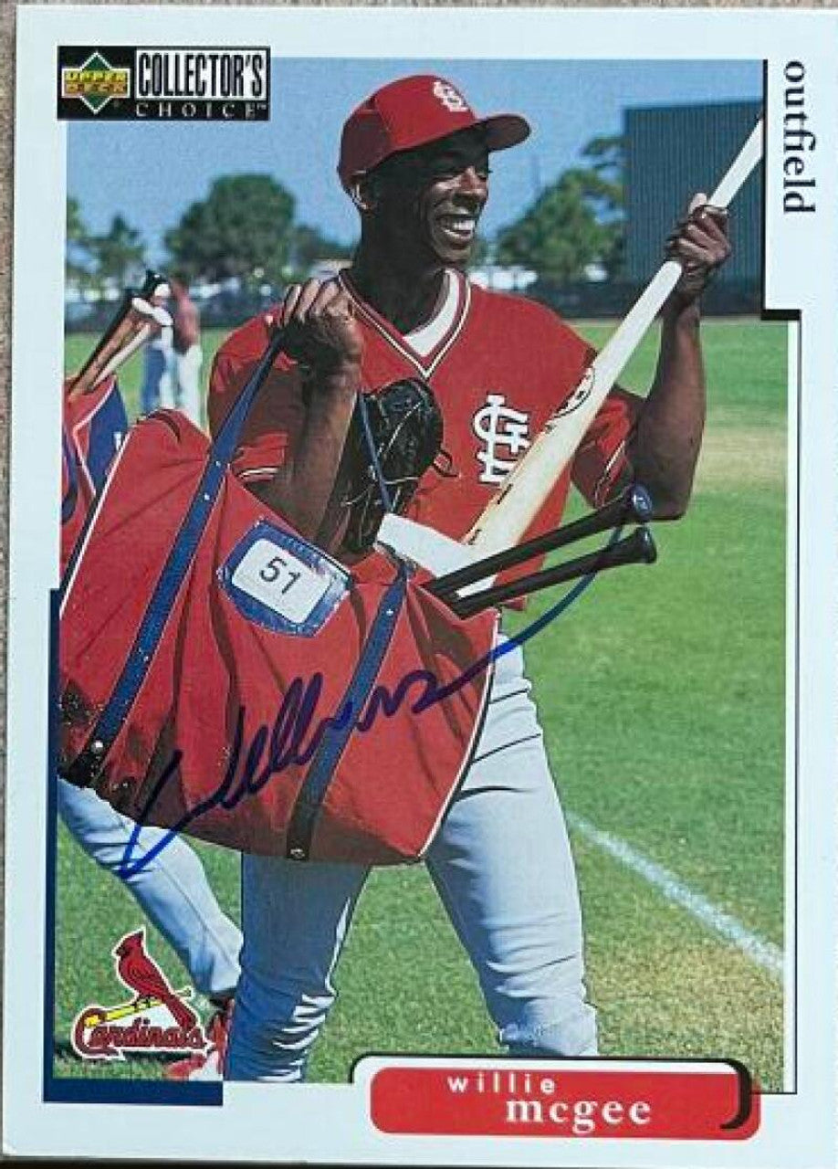 Willie McGee Signed 1998 Collector's Choice Baseball Card - St Louis Cardinals