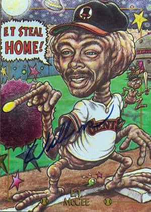 Willie McGee Signed 1995 Cardtoons Gold Etched Foil Baseball Card - San Francisco Giants