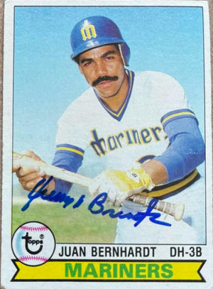 Juan Bernhardt Signed 1979 Topps Baseball Card - Seattle Mariners