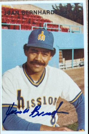 Juan Bernhardt Signed 1978 Mr Chef's Baseball Card - San Jose Missions