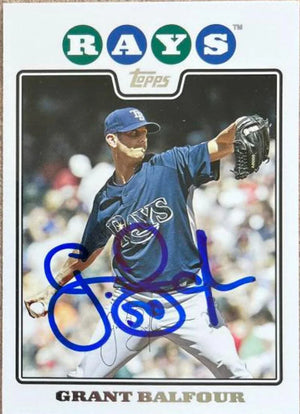 グラント・バルフォー サイン入り 2008 Topps アップデート & ハイライト ベースボールカード - タンパベイ レイズ