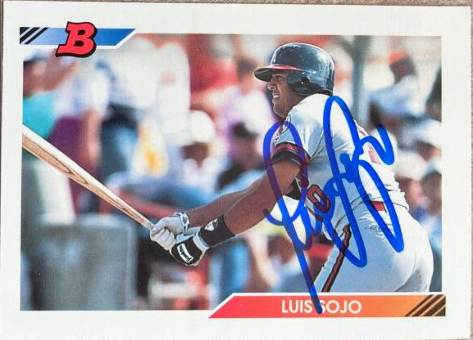 Luis Sojo Signed 1992 Bowman Baseball Card - California Angels