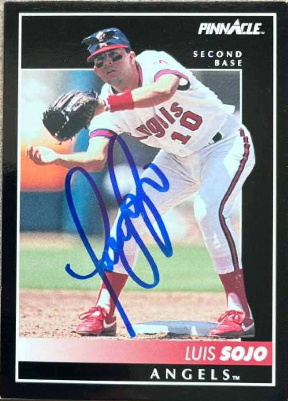 Luis Sojo Signed 1992 Pinnacle Baseball Card - California Angels