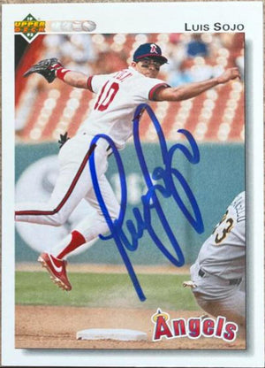 Luis Sojo Signed 1992 Upper Deck Baseball Card - California Angels