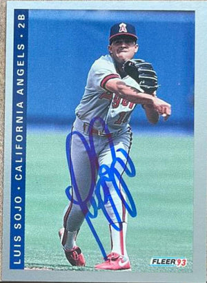 Luis Sojo Signed 1993 Fleer Baseball Card - California Angels