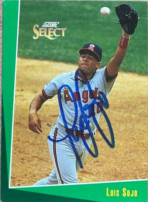 Luis Sojo Signed 1993 Score Select Baseball Card - California Angels