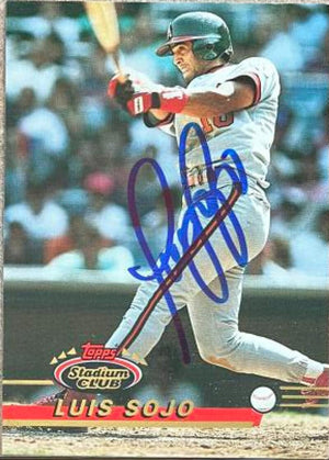 Luis Sojo Signed 1993 Stadium Club Baseball Card - California Angels