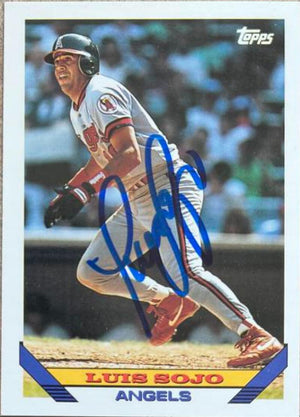 Luis Sojo Signed 1993 Topps Baseball Card - California Angels