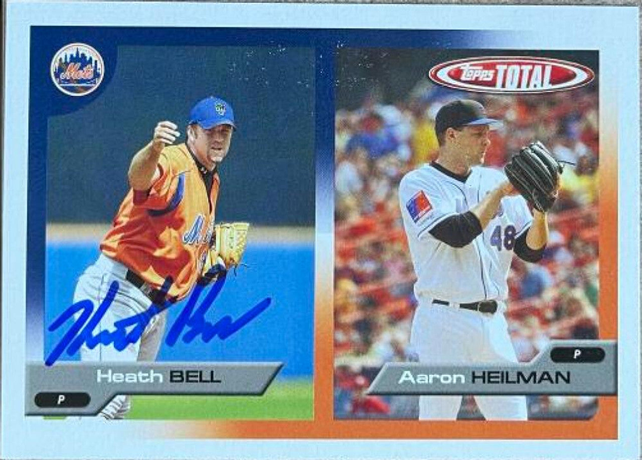 Heath Bell Signed 2005 Topps Total Baseball Card - New York Mets