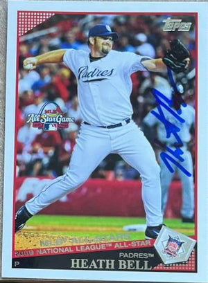 ヒース・ベル直筆サイン入り 2009 Topps アップデート & ハイライト オールスター ベースボール カード - サンディエゴ パドレス