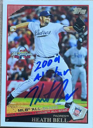 ヒース・ベル直筆サイン入り 2009 Topps アップデート & ハイライト オールスター ベースボール カード - サンディエゴ パドレス (AS 刻印付き)