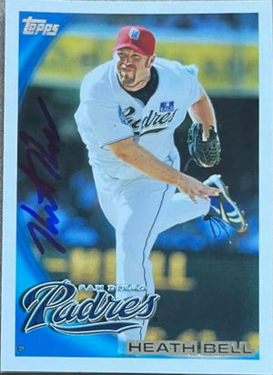 ヒース・ベル直筆サイン入り 2010 Topps ベースボールカード - サンディエゴ パドレス