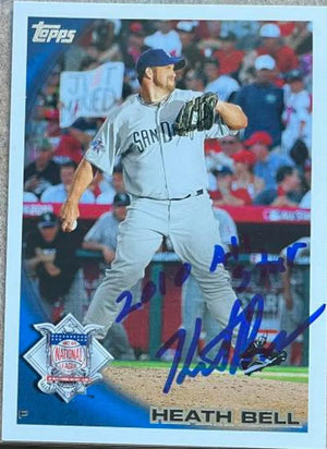 ヒース・ベル直筆サイン入り 2010 Topps アップデート オールスター ベースボール カード - サンディエゴ パドレス (AS 刻印あり)