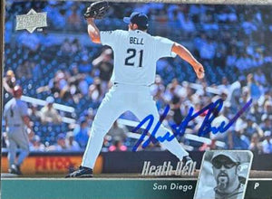 Heath Bell Signed 2010 Upper Deck Baseball Card - San Diego Padres