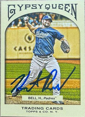 Heath Bell Signed 2011 Topps Gypsy Queen Baseball Card - Miami Marlins