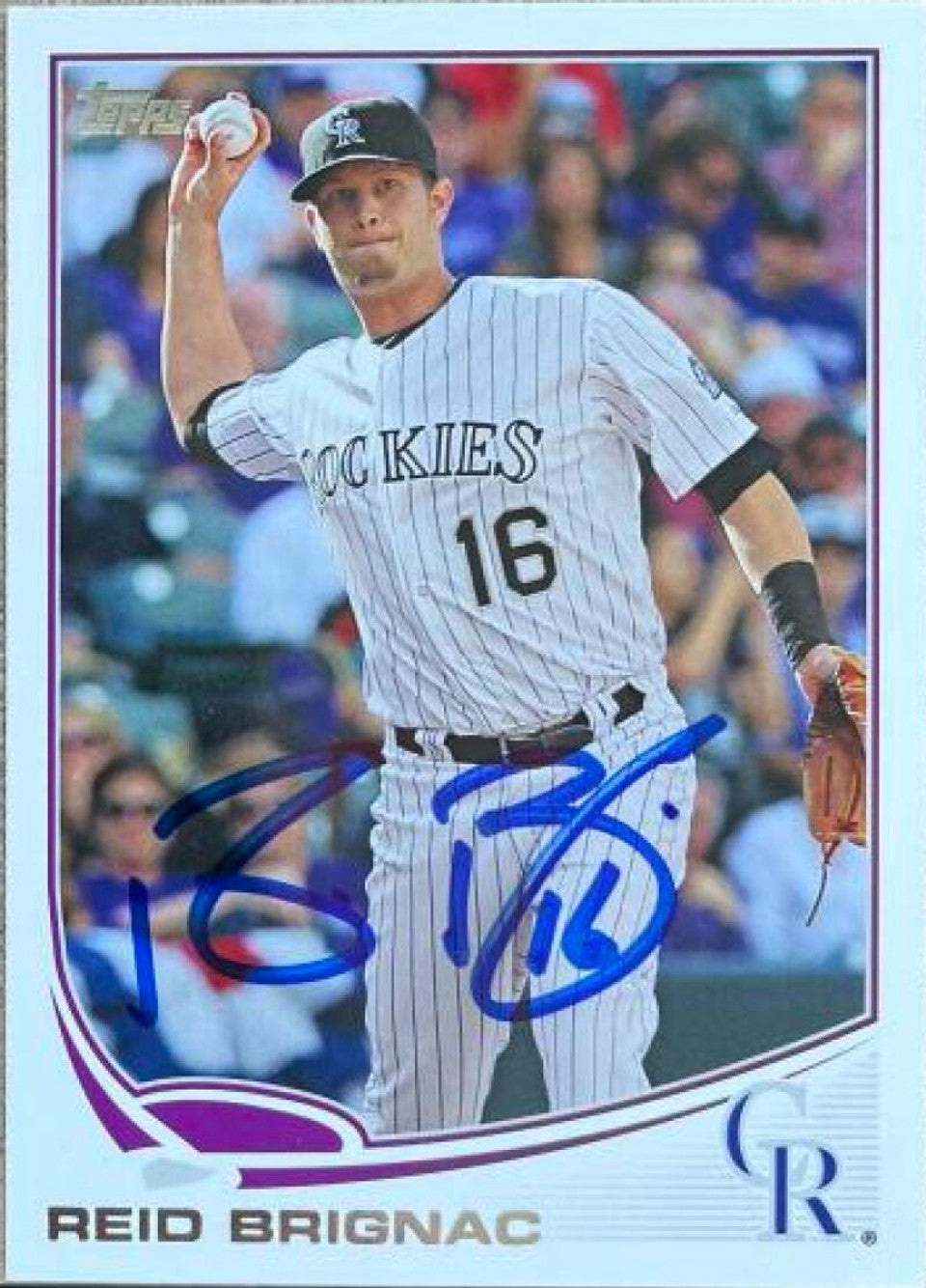 Reid Brignac Signed 2013 Topps Update Baseball Card - Colorado Rockies