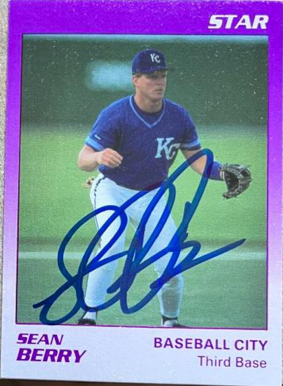 Sean Berry Autographed 1989 Star Baseball Card - Baseball City Royals